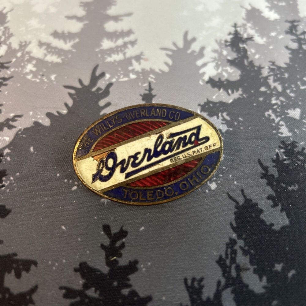 Vintage Willys Overland Cloisonne Radiator Emblem Badge